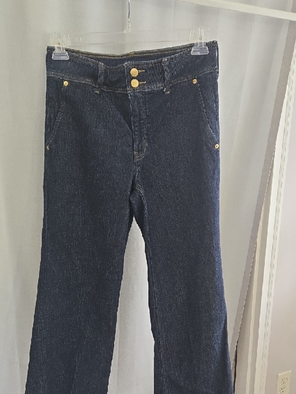 J. Crew Dark Blue High-Rise Flare Jeans - Picture 2 of 9